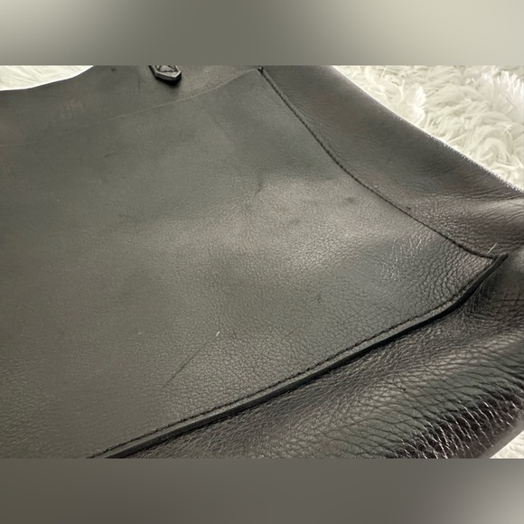 MADEWELL The Medium Transport Tote Black Leather Bag Handbag - Picture 5 of 11